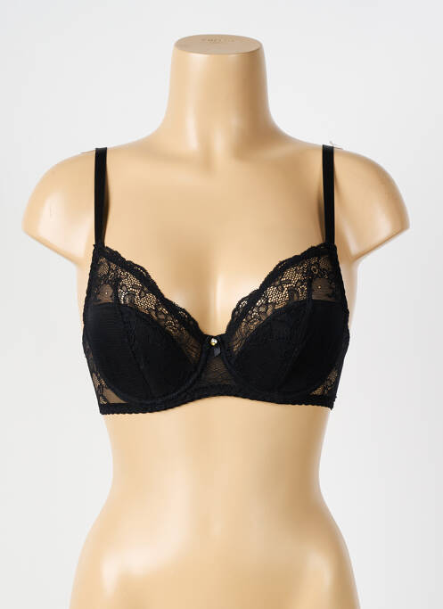 Soutien-gorge légère et transparente haut soutien-gorge emboitant noir LINGERIE STORY femme