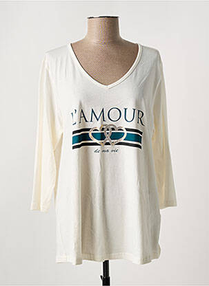 T-shirt manches 3/4 manches 3/4 beige CISO femme
