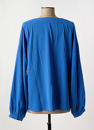Blouse poignets boutonnés avec fente manches longues bleu VERO MODA femme