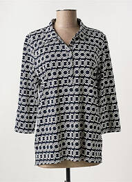 Polo tissage jersey manches 3/4 bleu BETTY BARCLAY femme