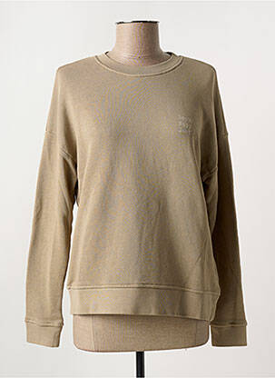 Sweat-shirt stretch manches longues marron HAPPY femme