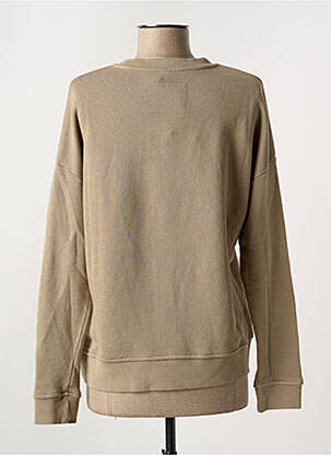 Sweat-shirt stretch manches longues marron HAPPY femme