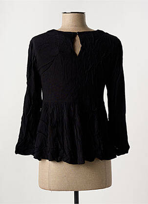 Blouse col rond manches 3/4 noir SEE U SOON femme