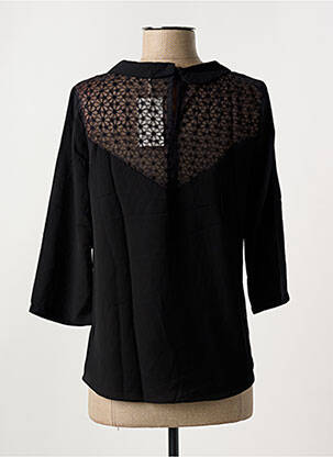Blouse légère et transparente manches 3/4 noir NOEMIE & CO femme