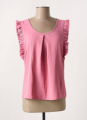 Blouse col rond manches courtes rose MOLLY BRACKEN femme
