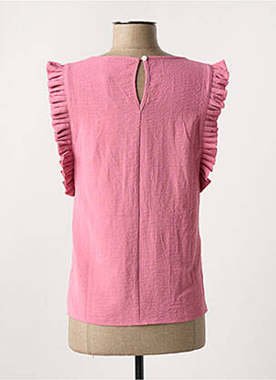 Blouse col rond manches courtes rose MOLLY BRACKEN femme