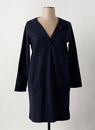 Robe mi-longue manches longues manches longues bleu LA FEE MARABOUTEE femme
