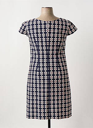 Robe mi-longue imprimé fleurs manches courtes bleu BETTY BARCLAY femme