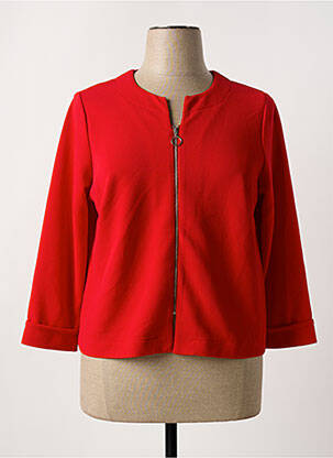 Veste casual col rond rouge TELMAIL femme