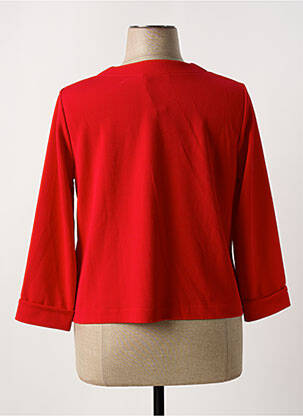 Veste casual col rond rouge TELMAIL femme