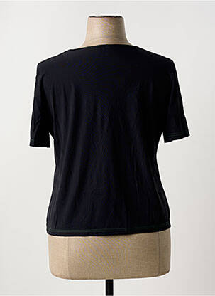 T-shirt stretch manches courtes noir PAUSE CAFE femme