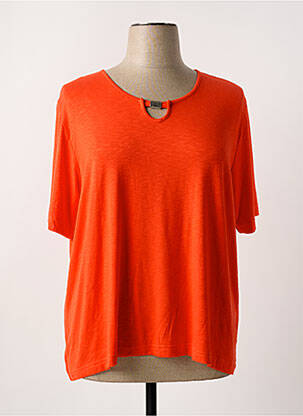 T-shirt coupe droite manches courtes orange GRIFFON femme