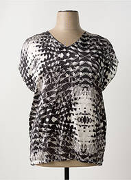 T-shirt imprimé fantaisie manches courtes noir PAUSE CAFE femme