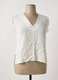 Top coupe fluide sans manche beige LA FEE MARABOUTEE femme