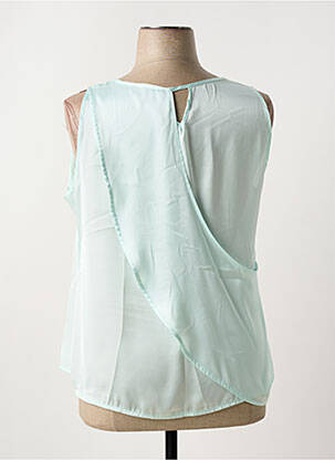 Top coupe fluide sans manche vert UN POINT C EST TOUT femme