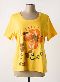 T-shirt sérigraphie manches courtes jaune FRANCE RIVOIRE femme