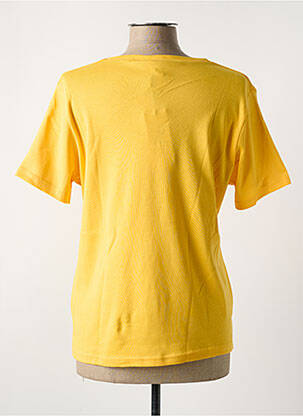 T-shirt sérigraphie manches courtes jaune FRANCE RIVOIRE femme