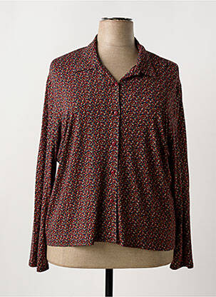 Chemisier coupe cintrée manches longues rouge GEVANA femme