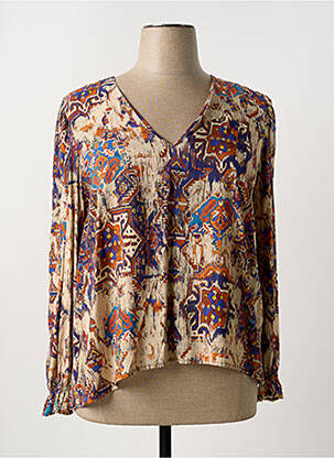 Blouse beige LA FEE MARABOUTEE pour femme