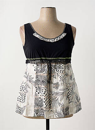 Tunique sans manche noir PAUSE CAFE pour femme