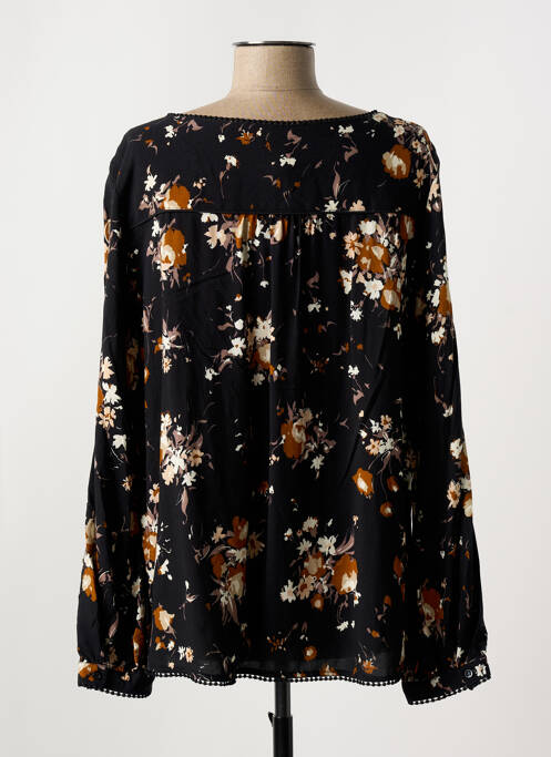 Blouse imprimé fleurs manches longues noir KANOPE femme