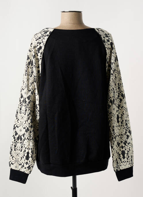 Sweat-shirt stretch manches longues noir SIMPLE CITY femme