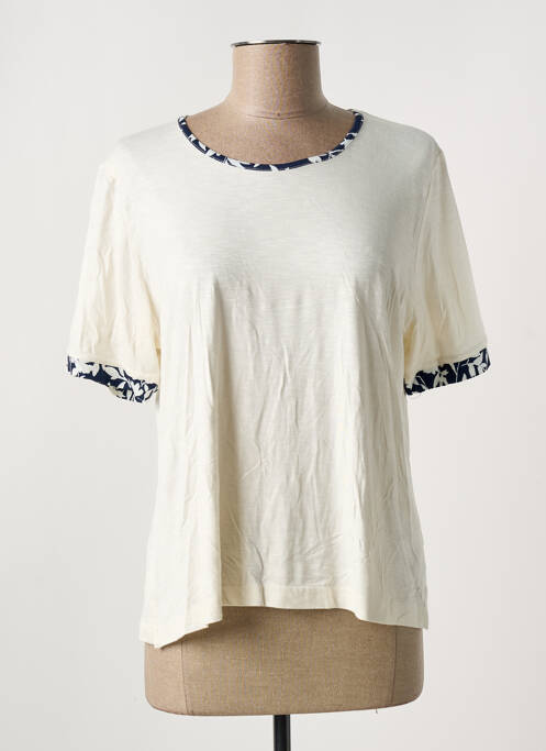 T-shirt stretch manches courtes beige GRIFFON femme