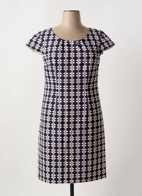 Robe mi-longue imprimé fleurs manches courtes bleu BETTY BARCLAY femme