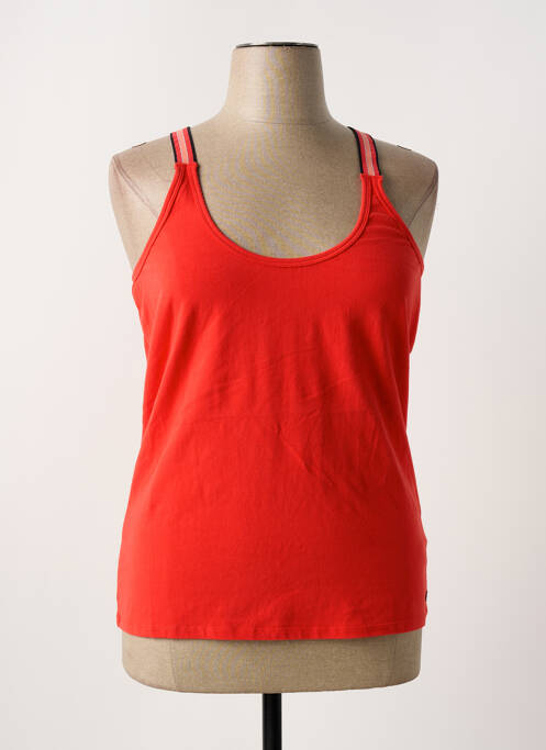 T-shirt stretch fines bretelles rouge GARCIA femme