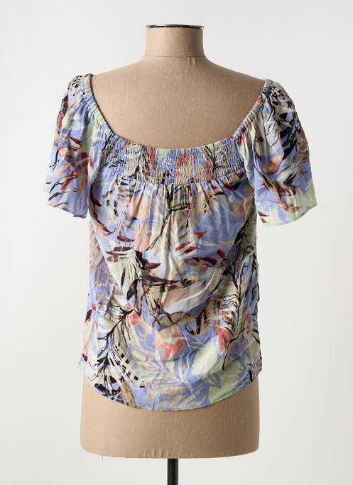 Blouse légère et transparente manches courtes violet GARCIA femme