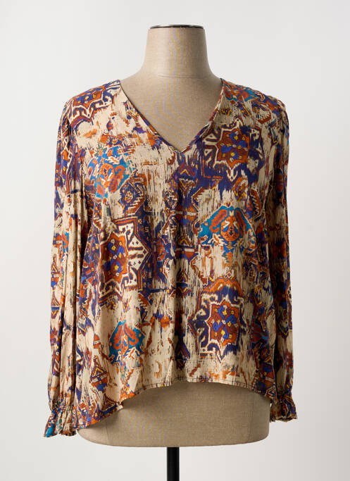 Blouse beige LA FEE MARABOUTEE pour femme