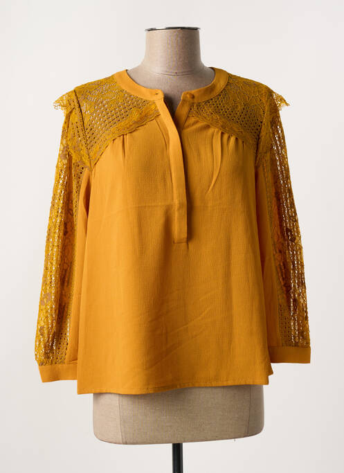 Blouse jaune SEE U SOON pour femme