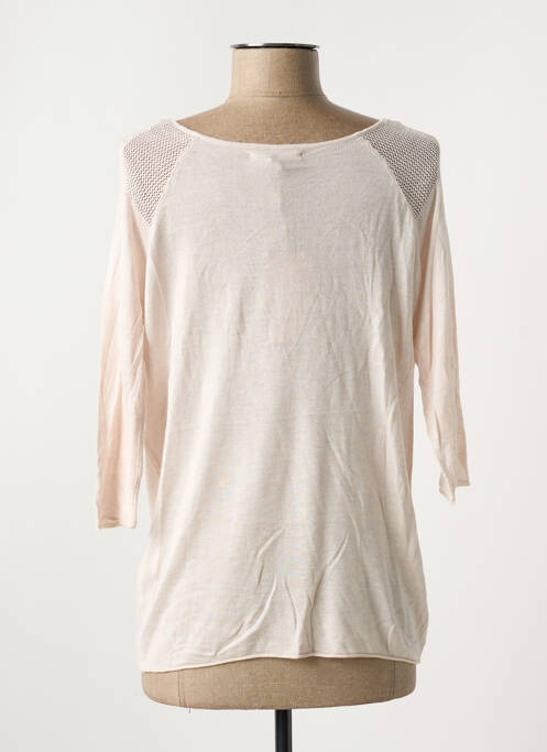 Pull tissage chiné manches 3/4 rose LES P'TITES BOMBES femme