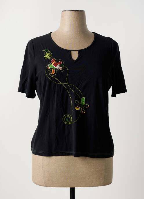 T-shirt noir PAUSE CAFE pour femme