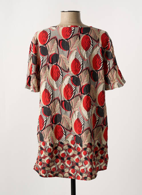 Tunique manches courtes rouge GRIFFON femme