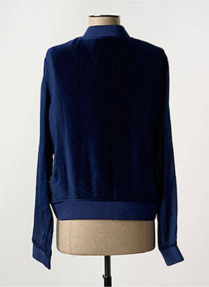 Blouson effet matière satinée bleu FILA femme