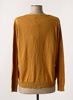 Gilet manches longues resserrée sur le bas jaune SO SWEET femme