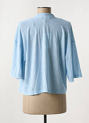 Gilet manches longues manches 3/4 bleu GARCIA femme
