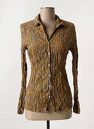 Chemisier coupe cintrée manches longues marron NICE THINGS femme