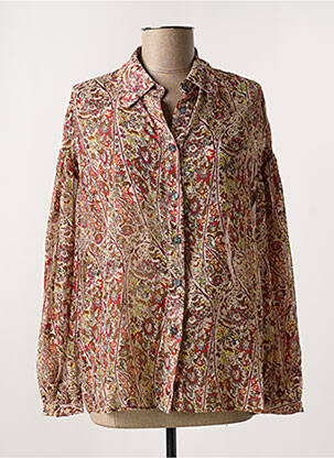 Chemisier imprimé fleurs manches longues rouge MOLLY BRACKEN femme