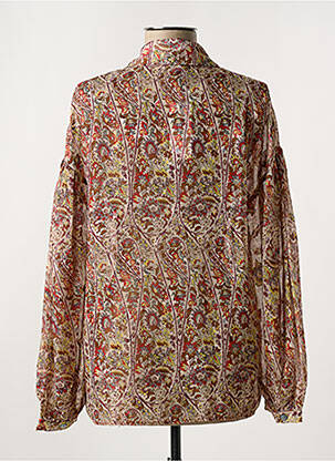 Chemisier imprimé fleurs manches longues rouge MOLLY BRACKEN femme