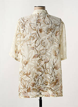 Chemisier imprimé fleurs manches courtes beige PAUPORTÉ femme
