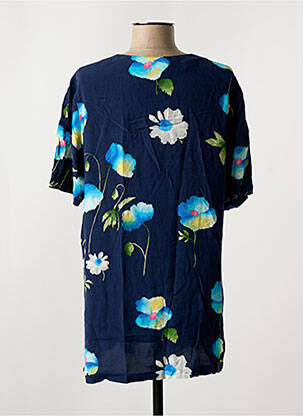 Tunique manches courtes col v bleu INTUITION femme
