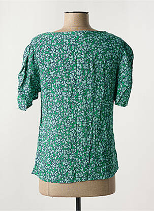 Chemisier coupe cintrée manches courtes vert KANOPE femme