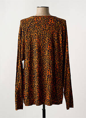 Blouse col rond manches longues orange CISO femme