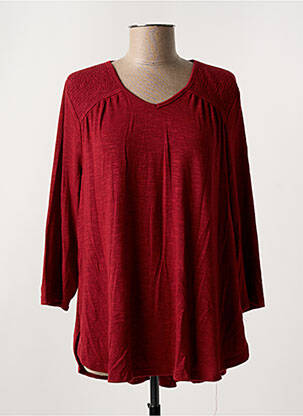 T-shirt coupe droite fines bretelles rouge CISO femme