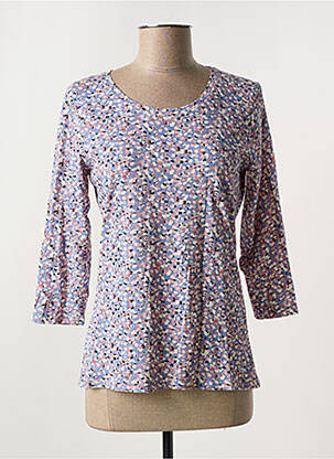 T-shirt stretch manches 3/4 bleu JENSEN femme