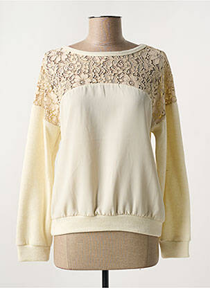 Pull stretch manches longues beige SIGNE NATURE femme