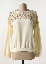 Pull stretch manches longues beige SIGNE NATURE femme