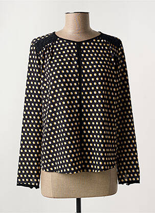 Blouse imprimé fantaisie manches longues noir FRED SABATIER femme